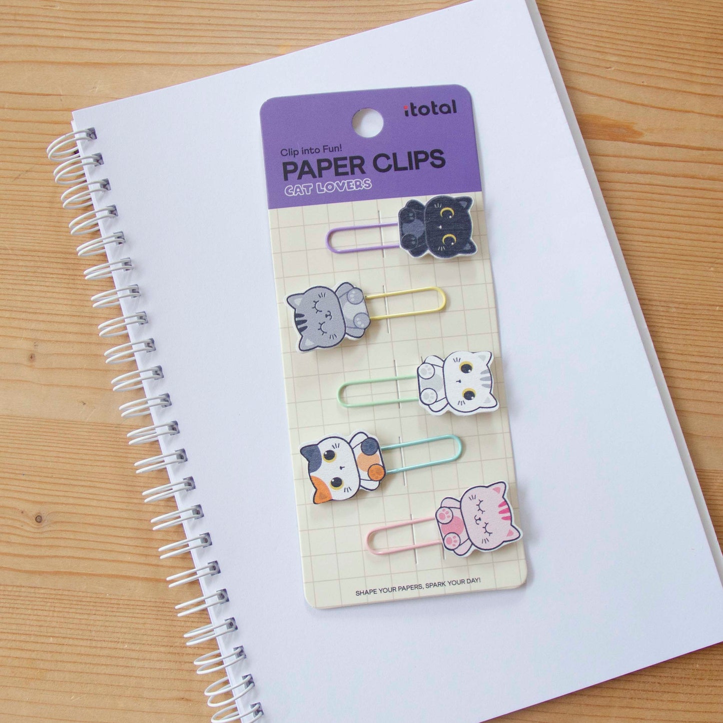Kit 5 Clips Marcadores de Livros CAT LOVERS