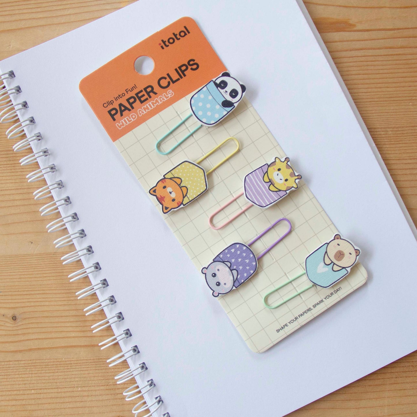 Kit 5 Clips Marcadores de Livros WILD ANIMALS