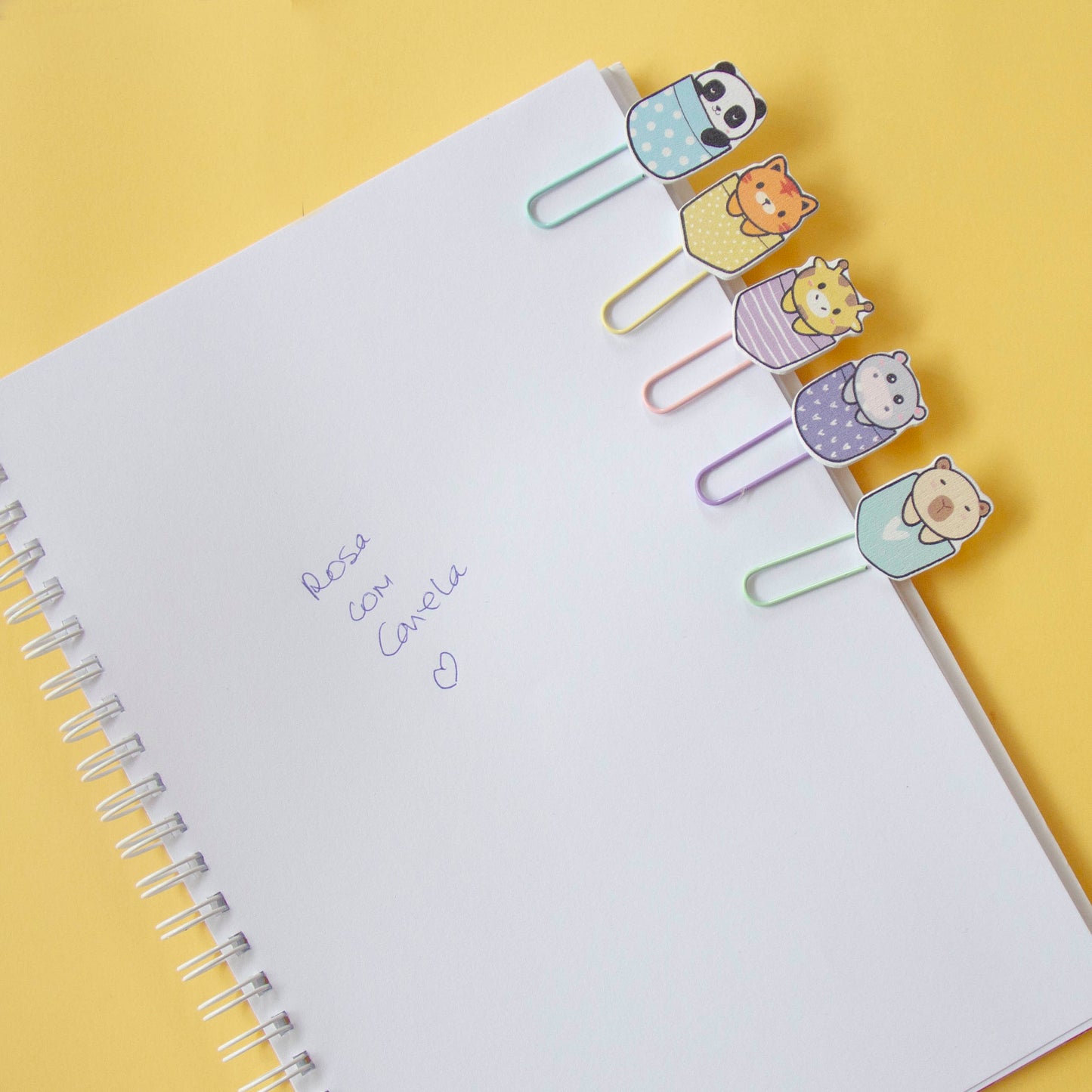 Kit 5 Clips Marcadores de Livros WILD ANIMALS