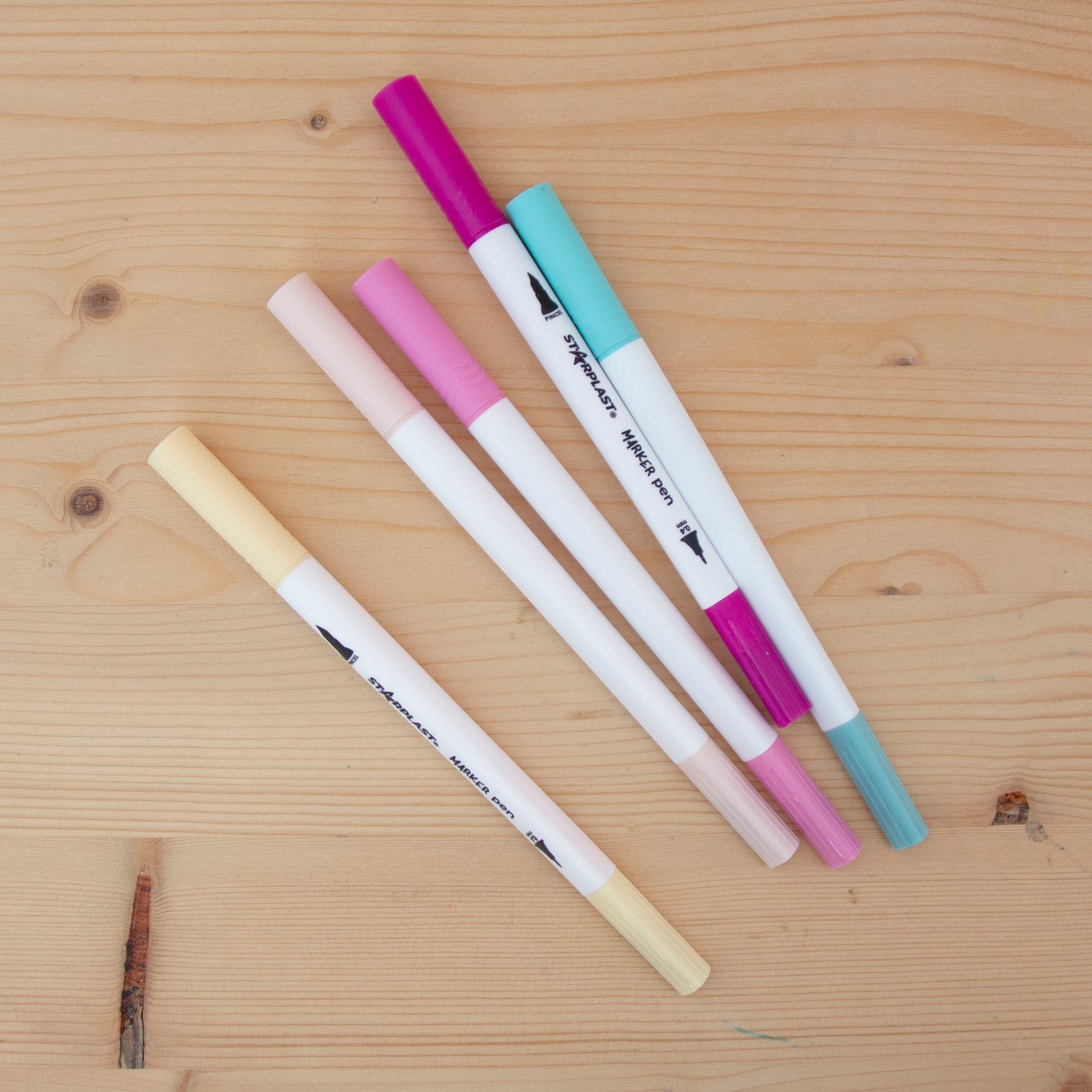 Kit 5 Marcadores ponta dupla Pastel