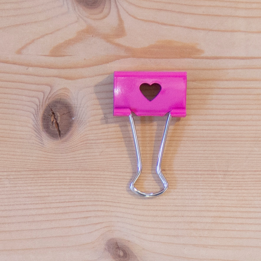 Kit 10 Molas 32mm Coração Rosa