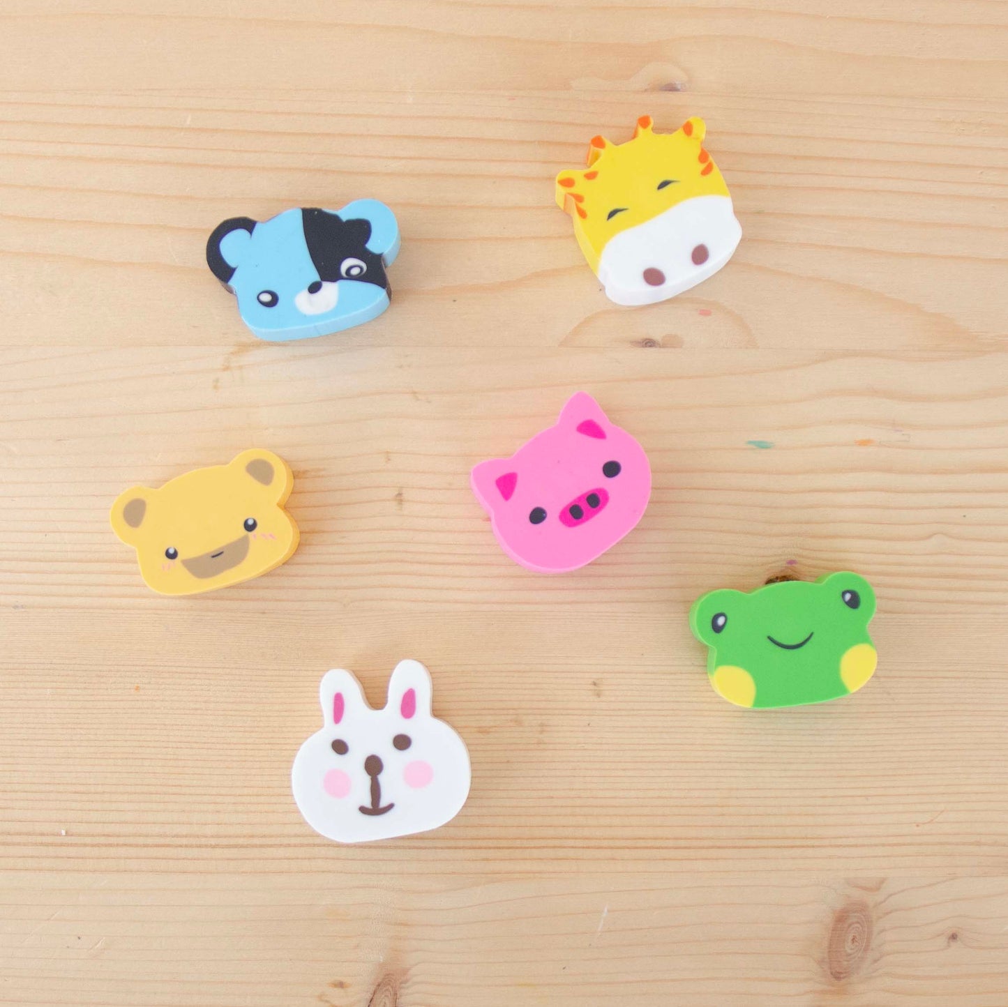 Kit 6 Borrachas Animais