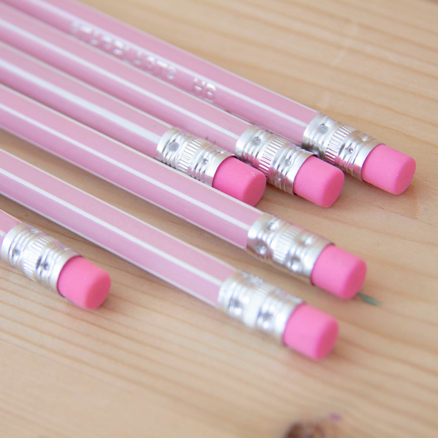 Kit 6 Lápis Simples Rosa