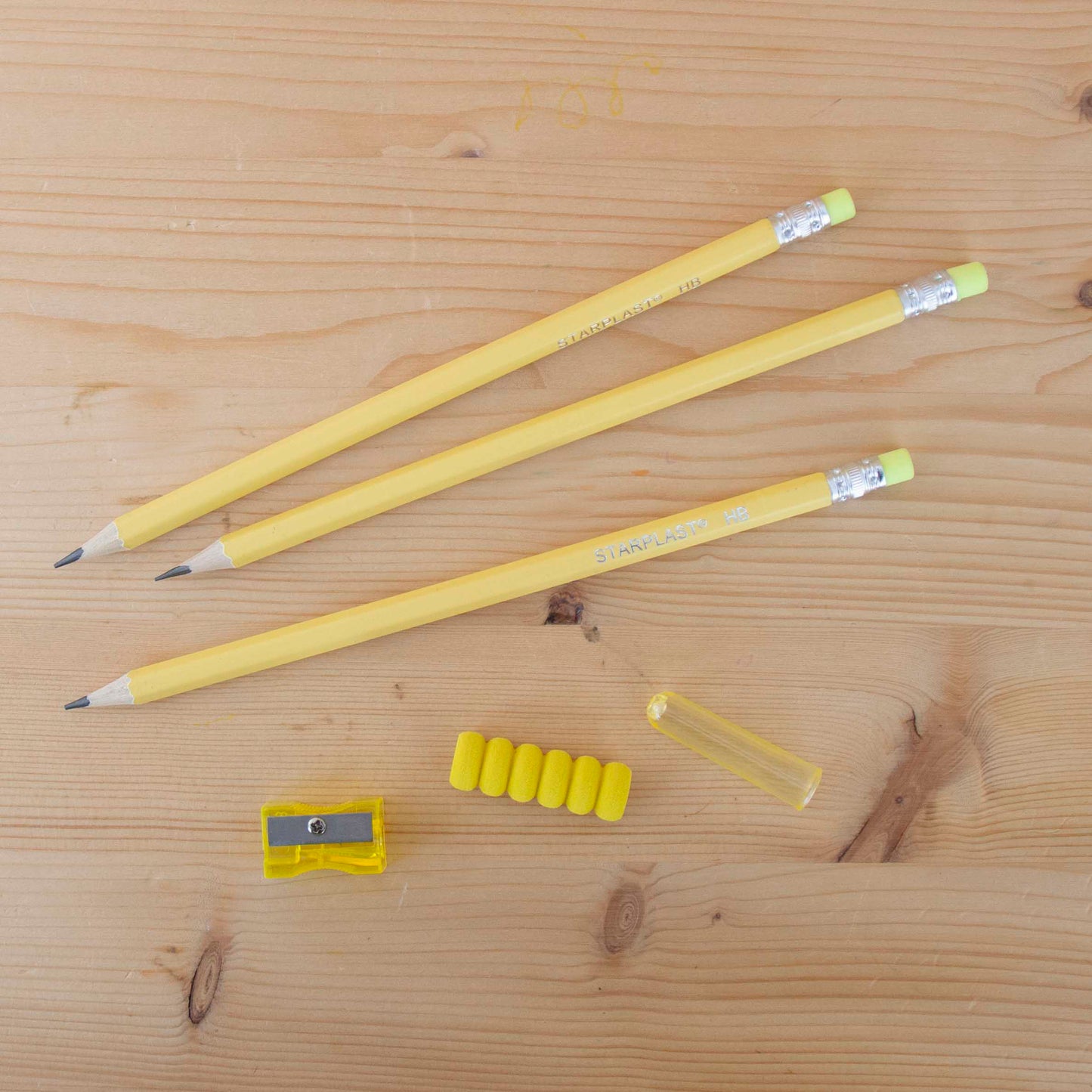 Kit Escrita 3 Lápis Amarelo