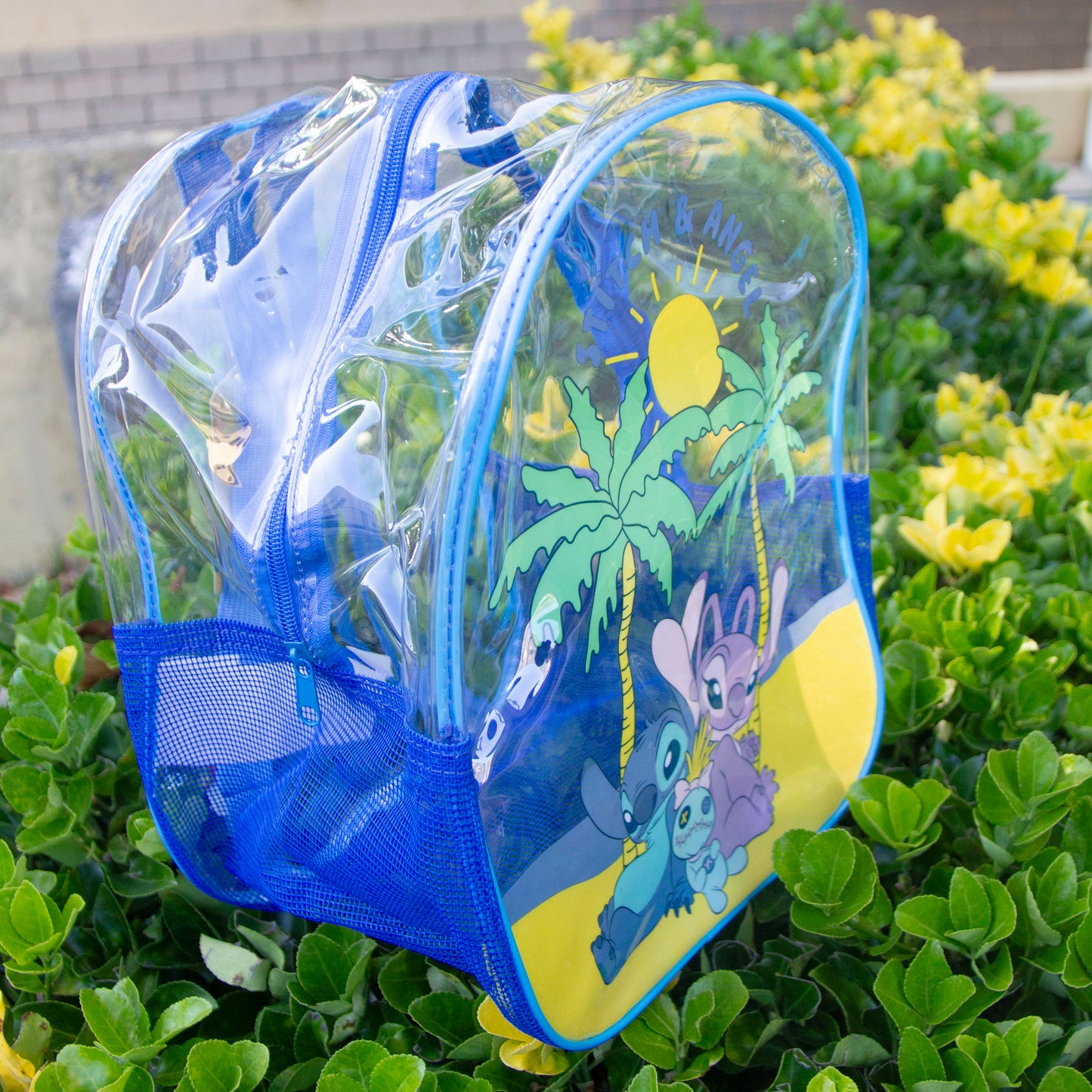 Mochila Transparente STITCH Azul