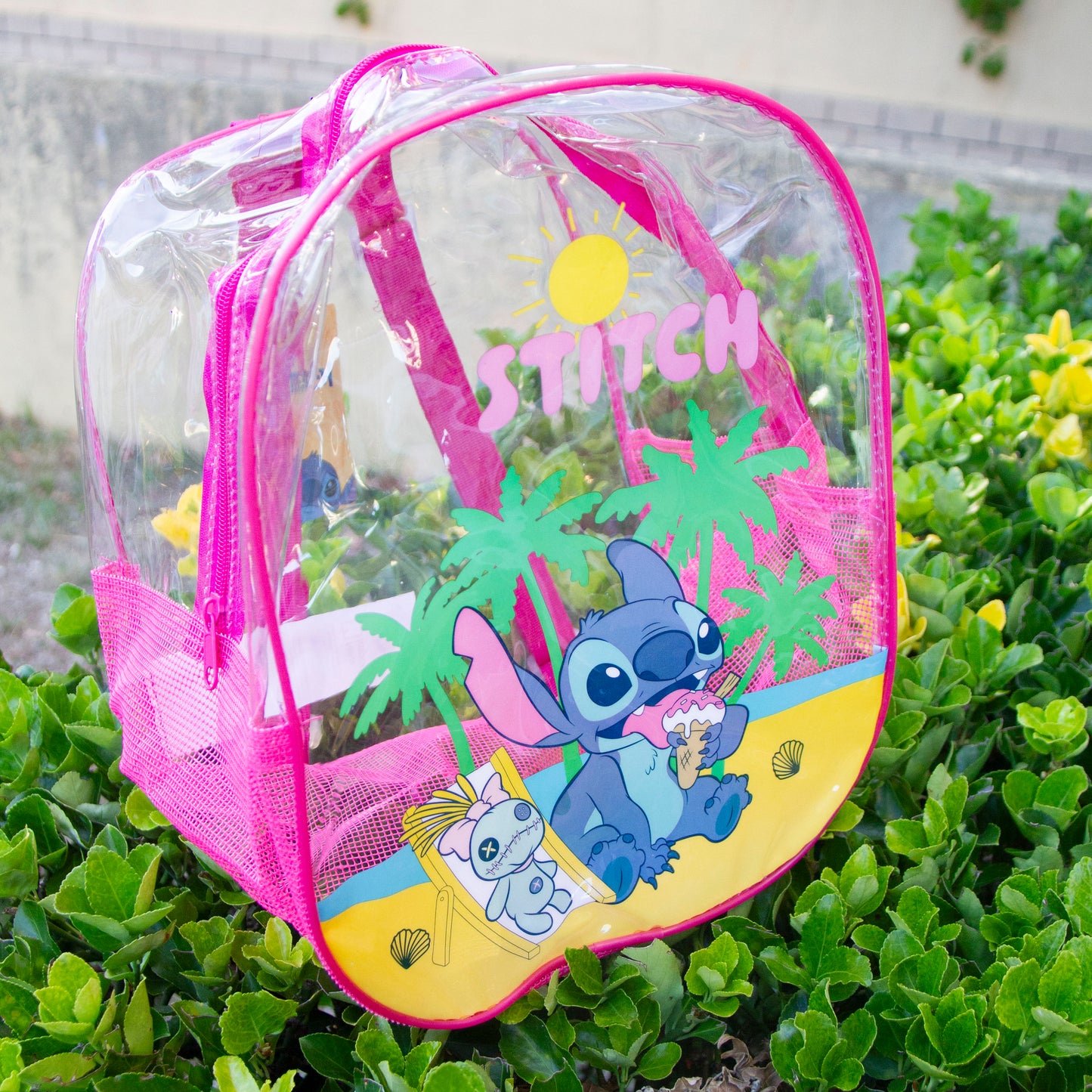 Mochila Transparente STITCH Rosa