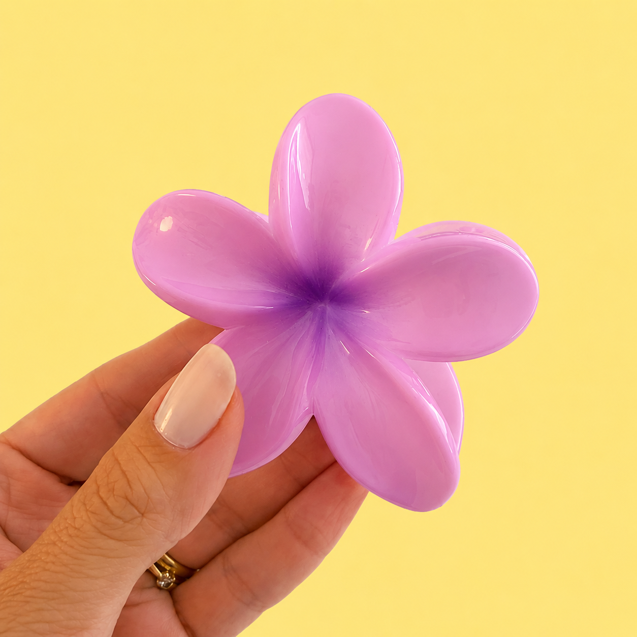Mola de cabelo Big FLOR LILÁS PASTEL