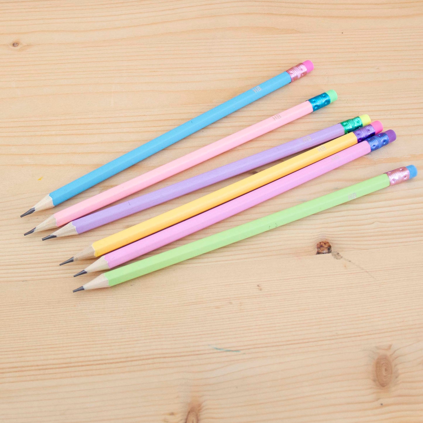 Kit 6 Lápis Simples HB Candy