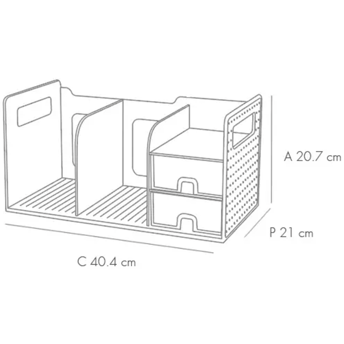 Organizador de mesa Book Rack Branco*