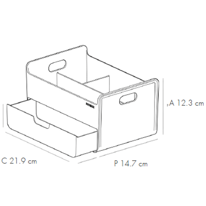 Organizador de mesa Combo Desk Verde Cobalto*