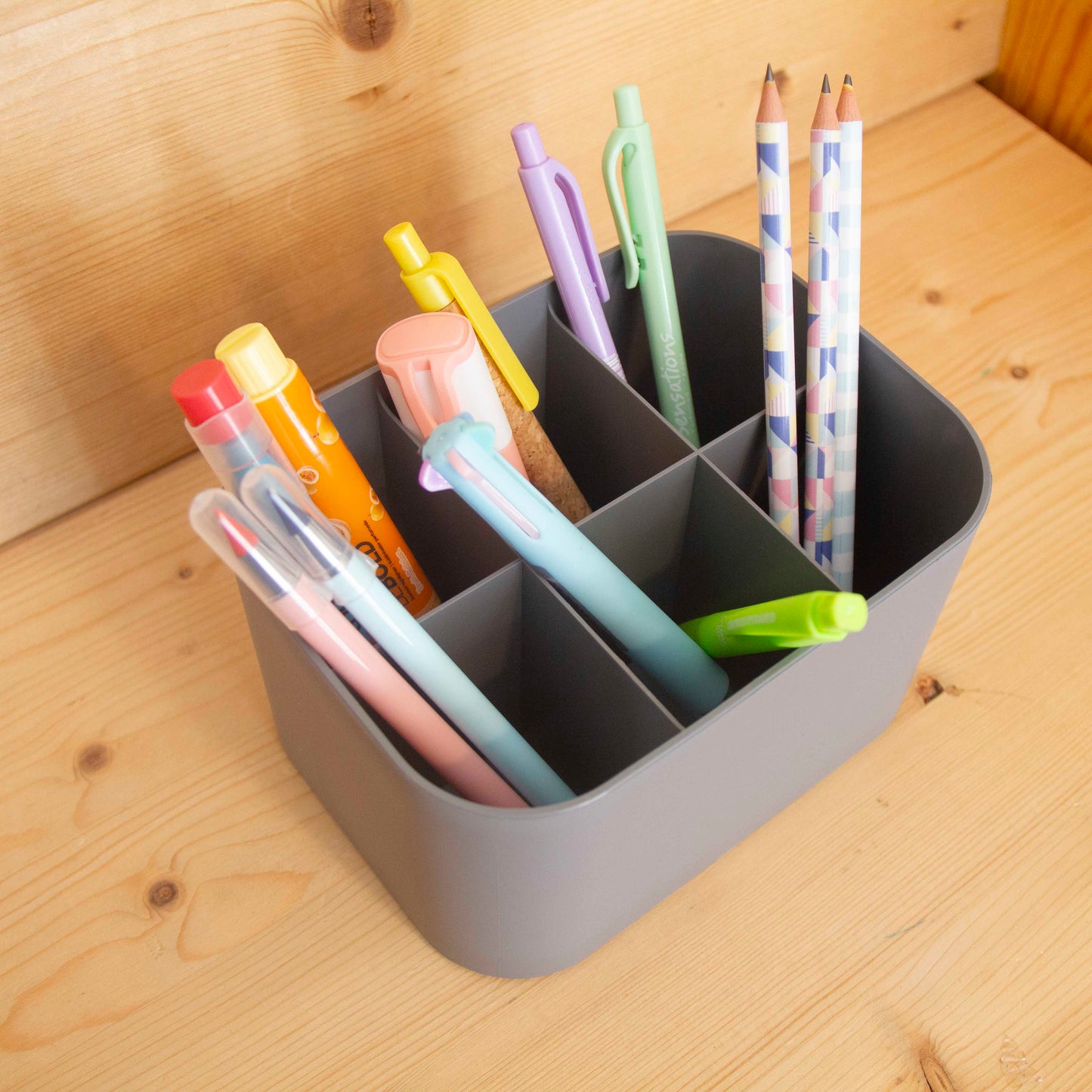 Organizador de mesa Multicube Cinza Escuro
