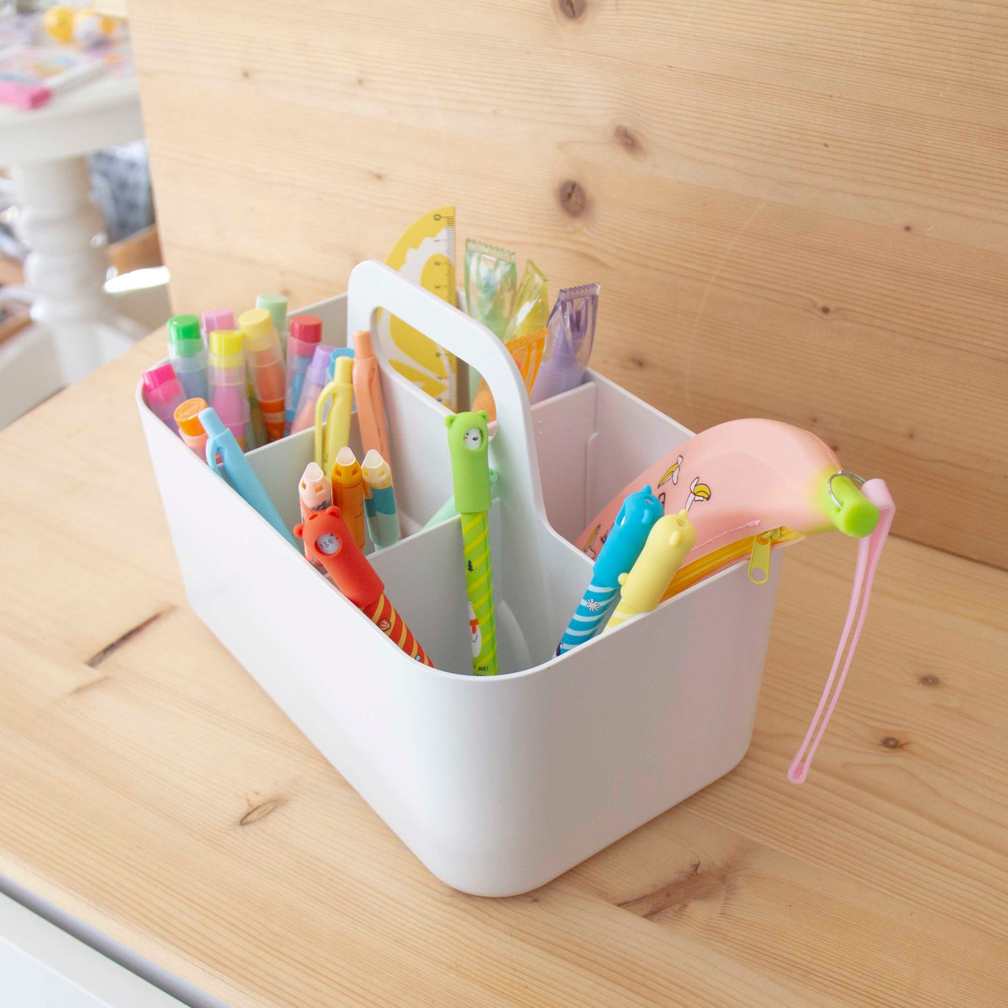 Organizador de mesa Porta Compact Branco*