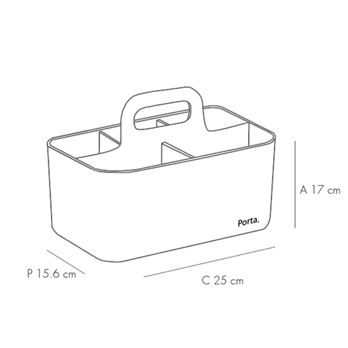 Organizador de mesa Porta Compact Branco*