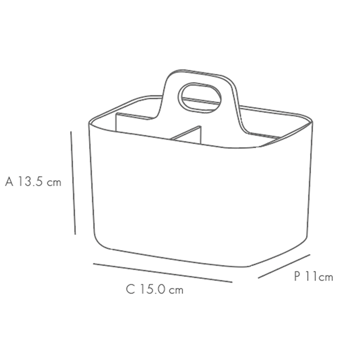 Organizador de mesa Porta Vita Mini Rosa