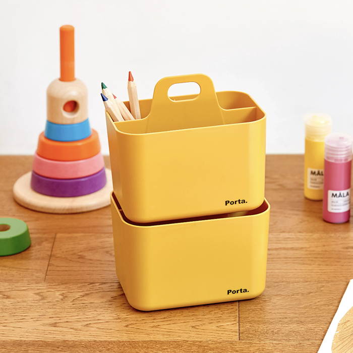 Organizador de mesa Porta Vita Mini Amarelo