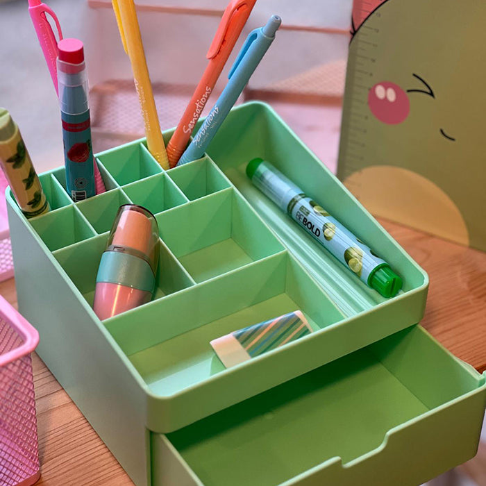 Organizador de mesa Mini Pastel Menta