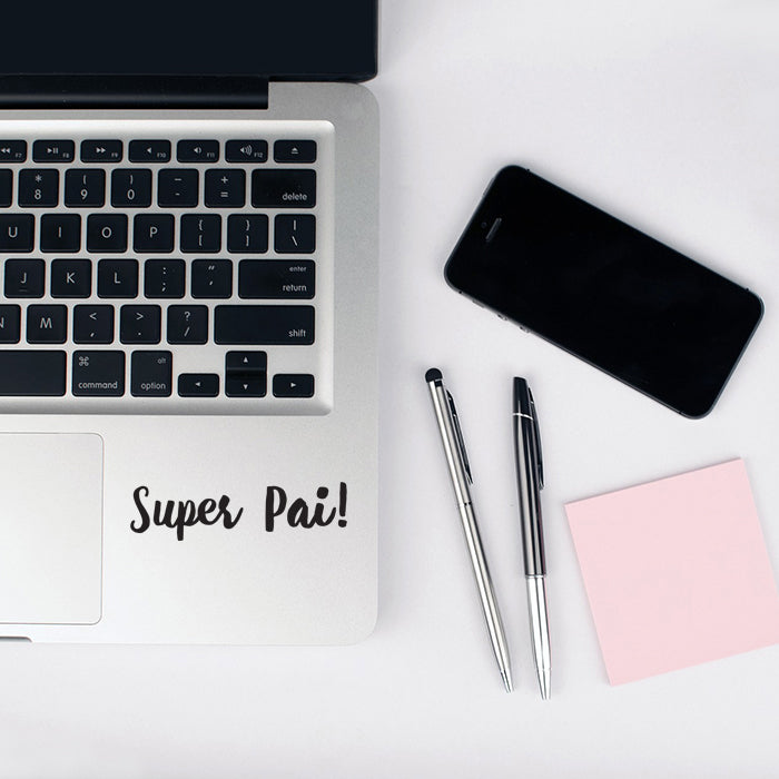 Sticker Vinil Super Pai (Preto)