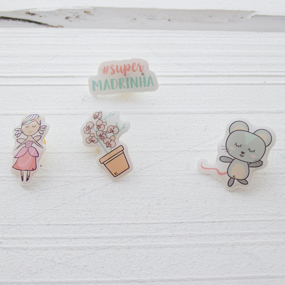 Kit 4 Pins Madrinha