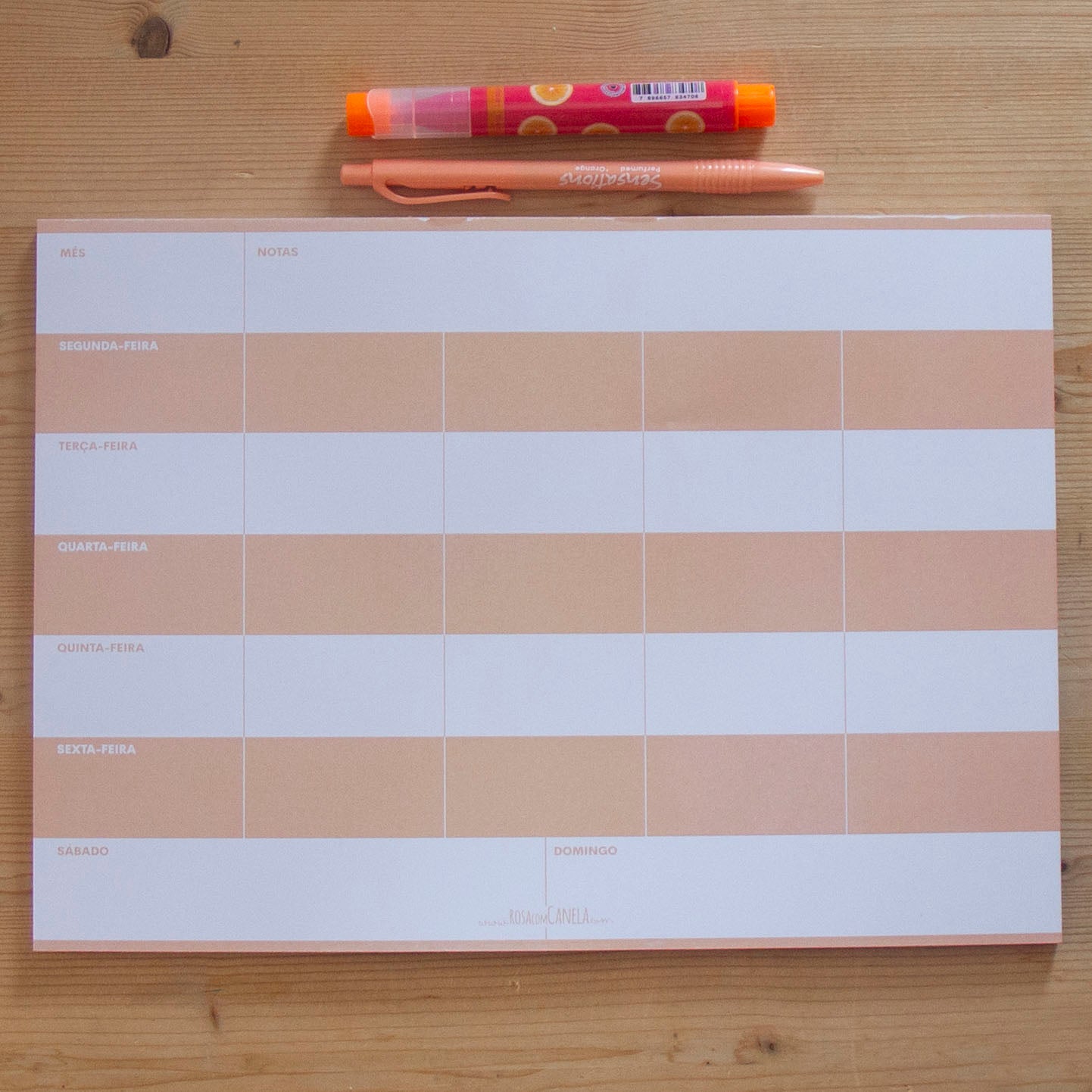 Planner A4 Laranja