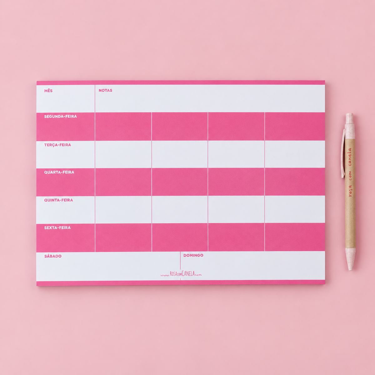 Planner A4 Rosa Forte