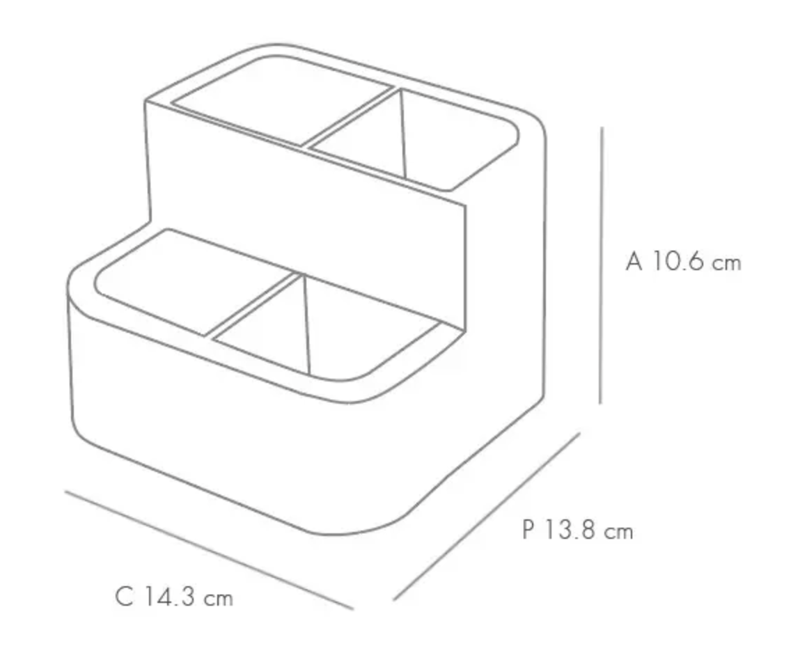 Porta Canetas Lux Branco*