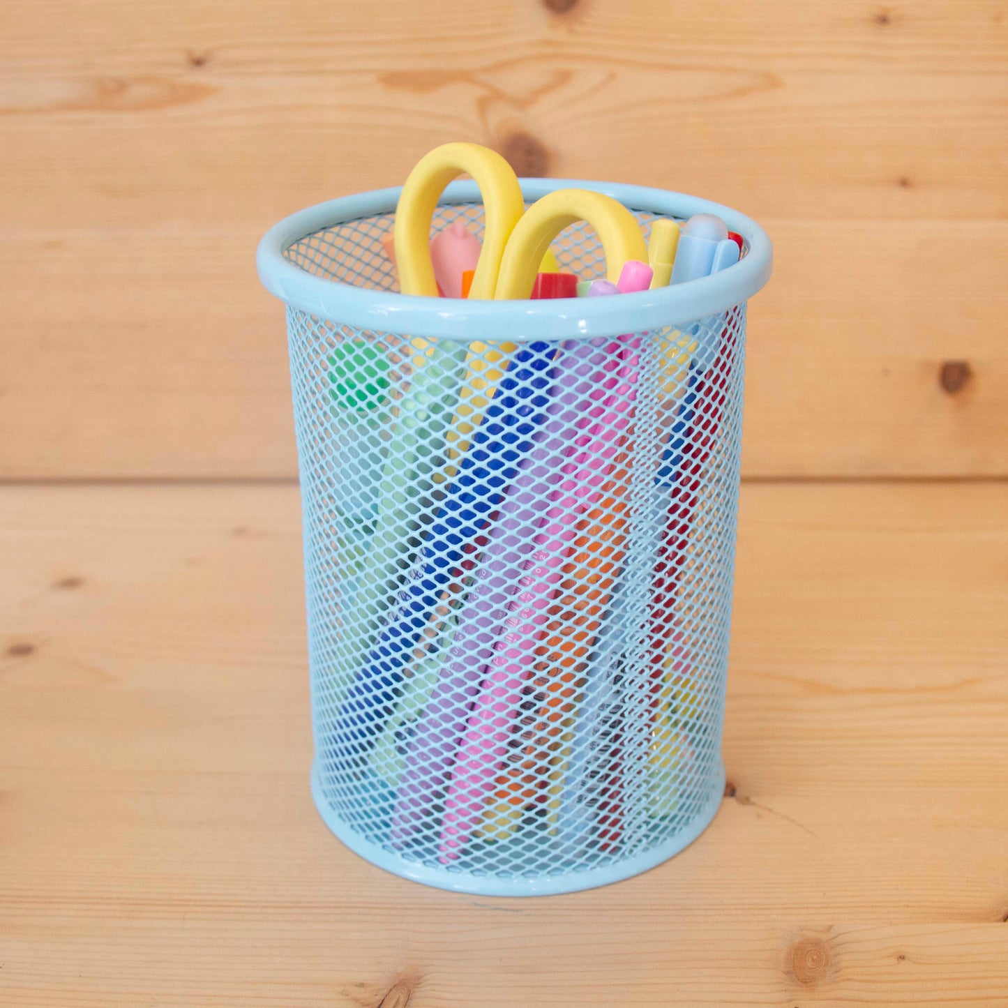 Organizador Cilíndrico Metálico Grande 14,5 x 10,5 cm Azul