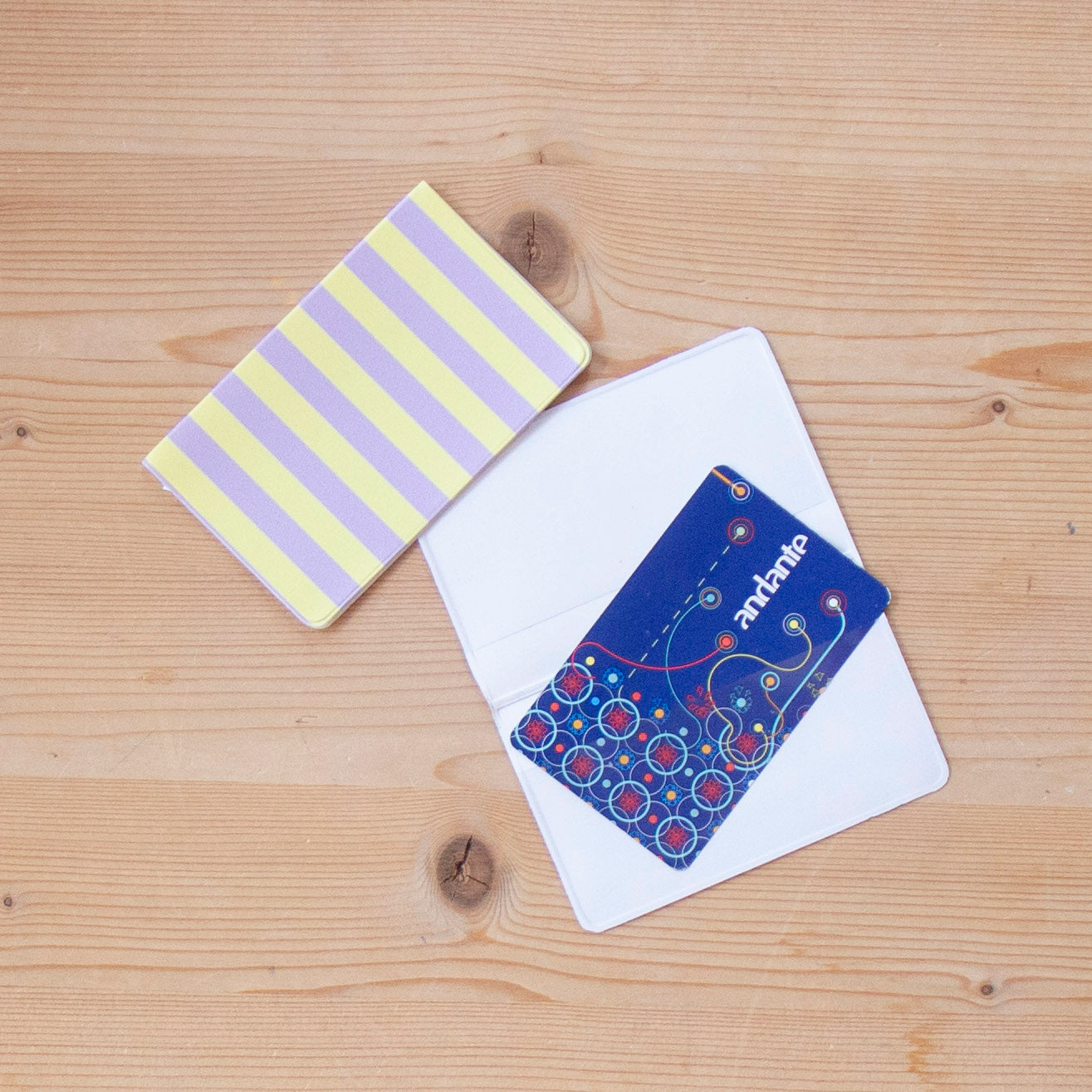 Porta Cartões Napa 6 x 9 cm STRIPES LAVANDA