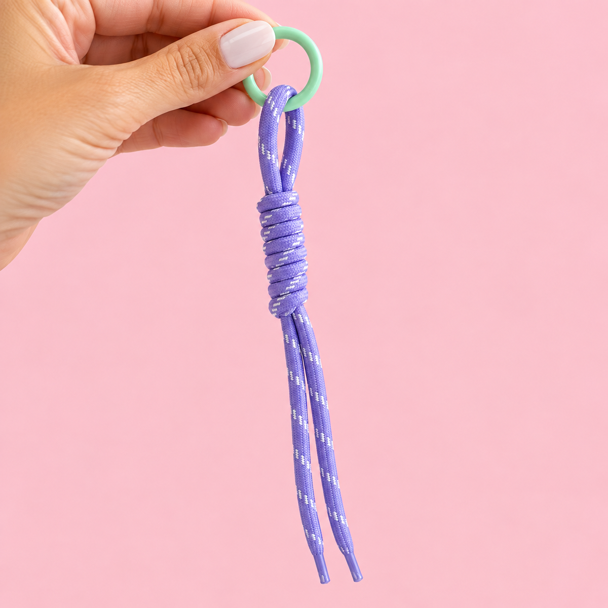 Porta Chaves Cordão Lilás (Menta)