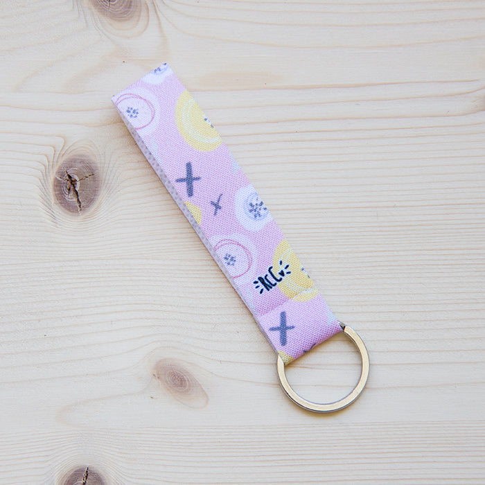 Porta Chaves Fita Pink Flowers