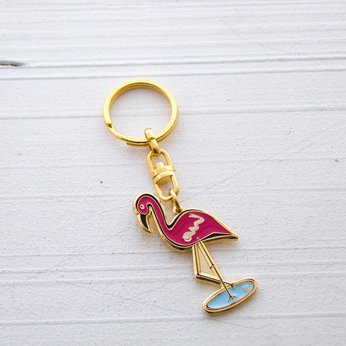 Porta Chaves Metal Flamingo