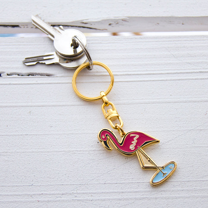 Porta Chaves Metal Flamingo
