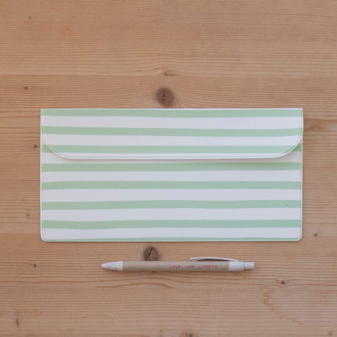 Porta Documentos Napa 24,5 x 13 cm FLOWERS GREEN STRIPES