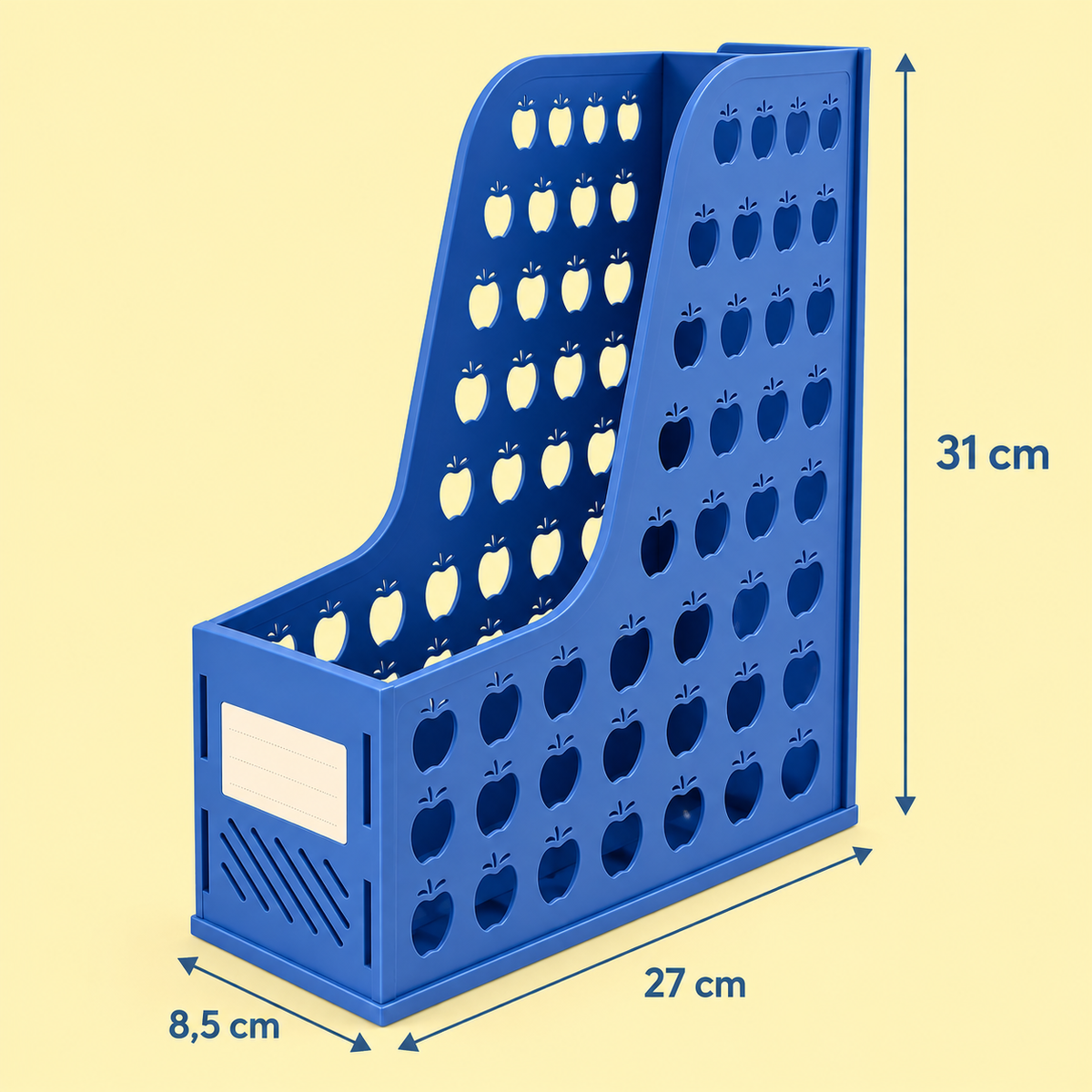 Porta Revistas/Cadernos Plástico Azul