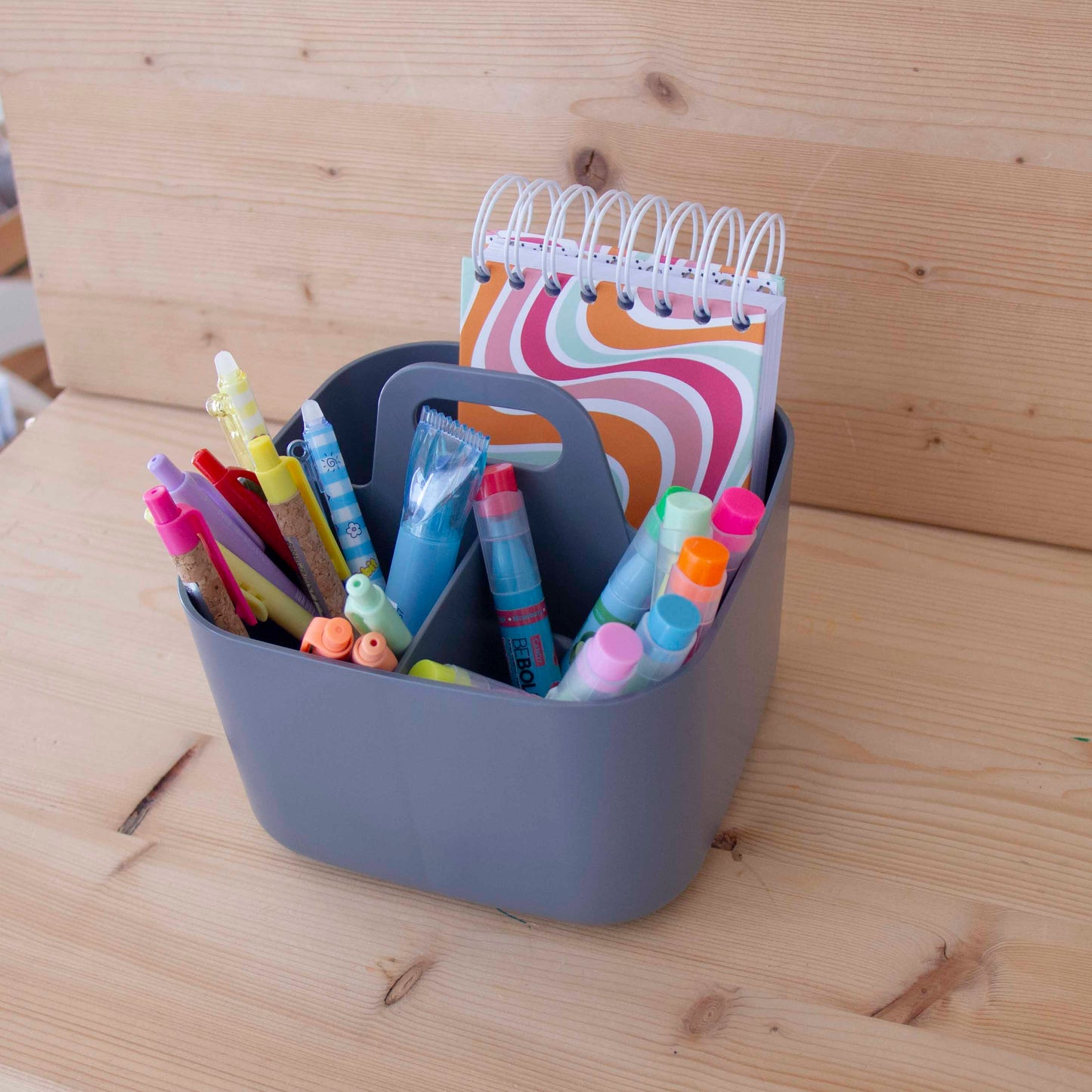 Organizador de mesa Porta Vita Cinza