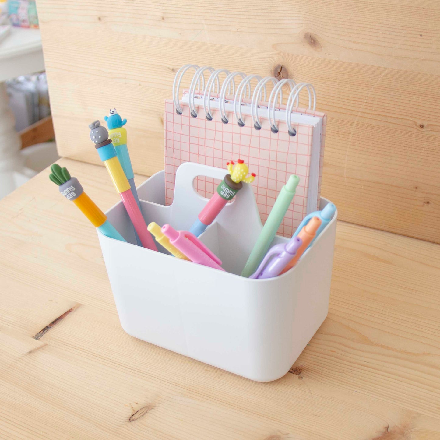 Organizador de mesa Porta Vita Mini Branco