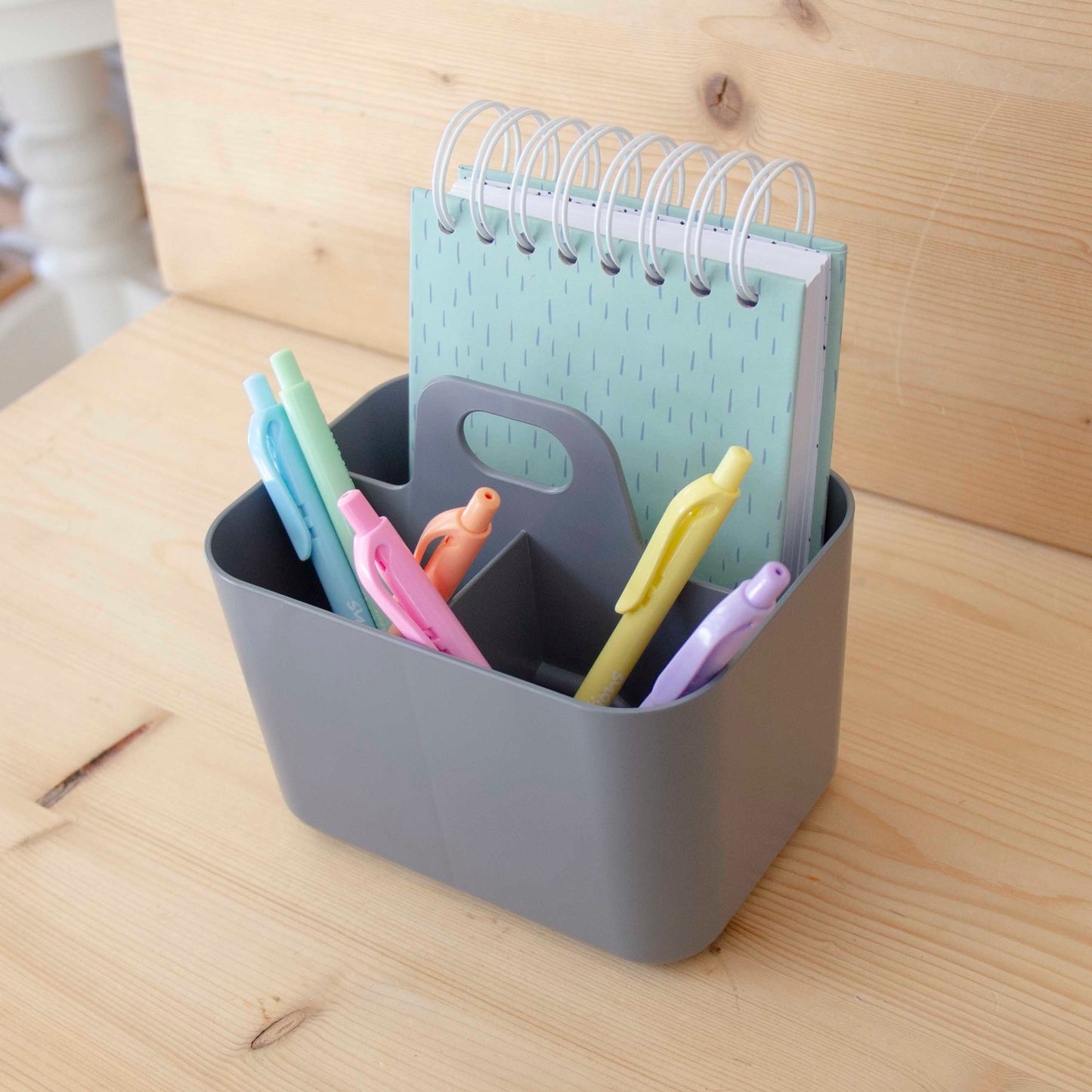 Organizador de mesa Porta Vita Mini Cinza