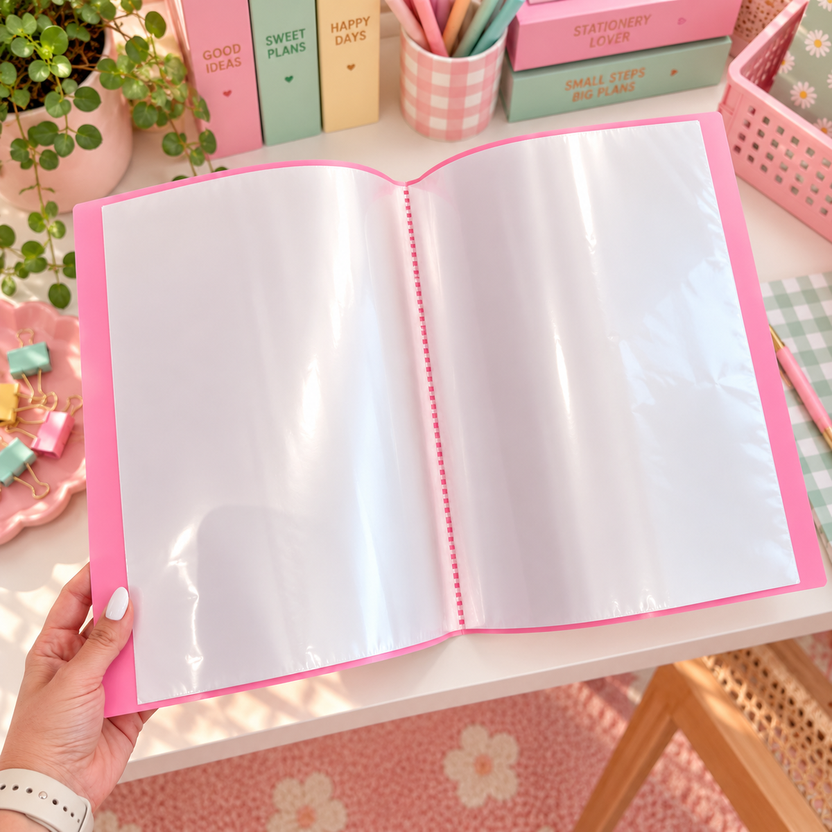 Portfolio A4 20 Micas Pastel ROSA (Erick Krause)