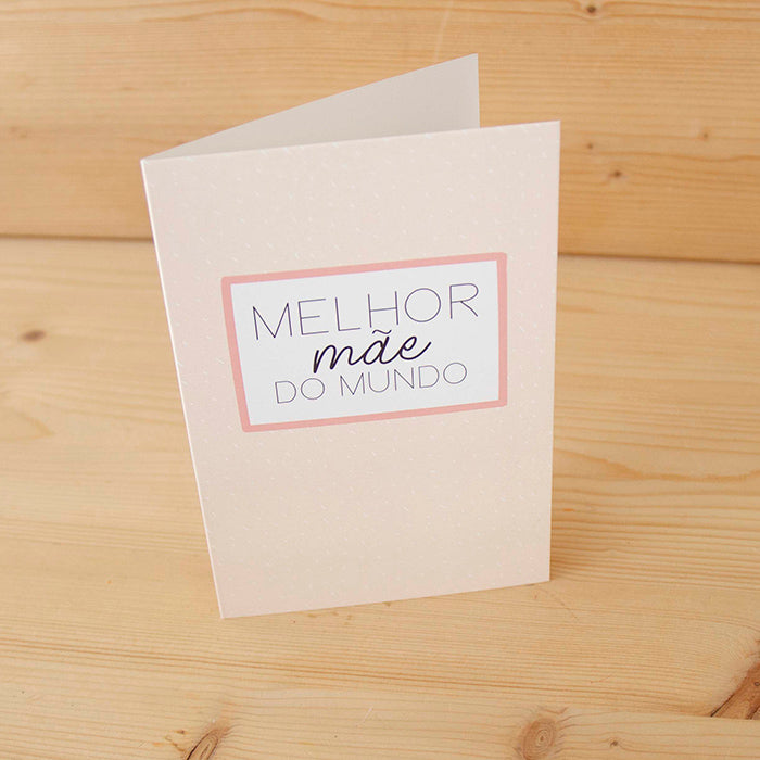 Postal Melhor Mãe do Mundo Rosinha
