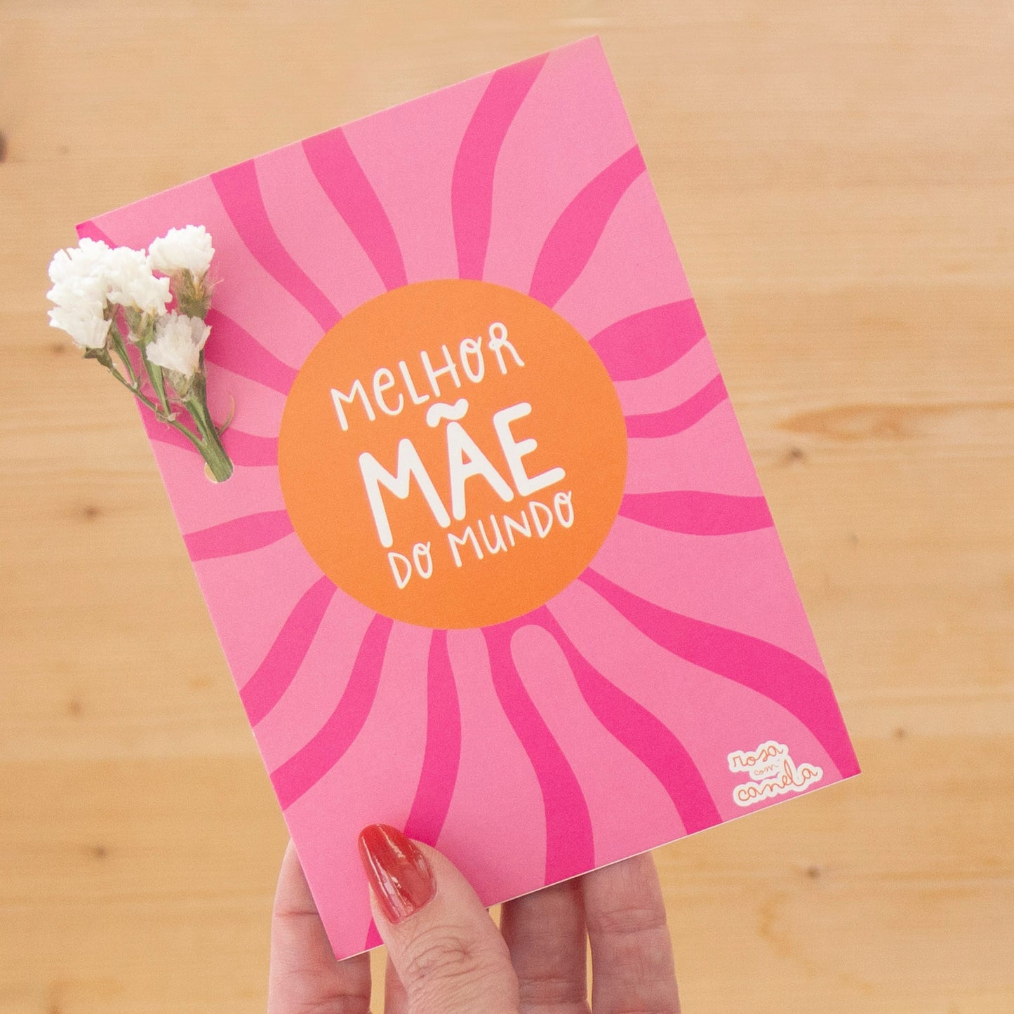 Postal Ramo Super Mãe Pink