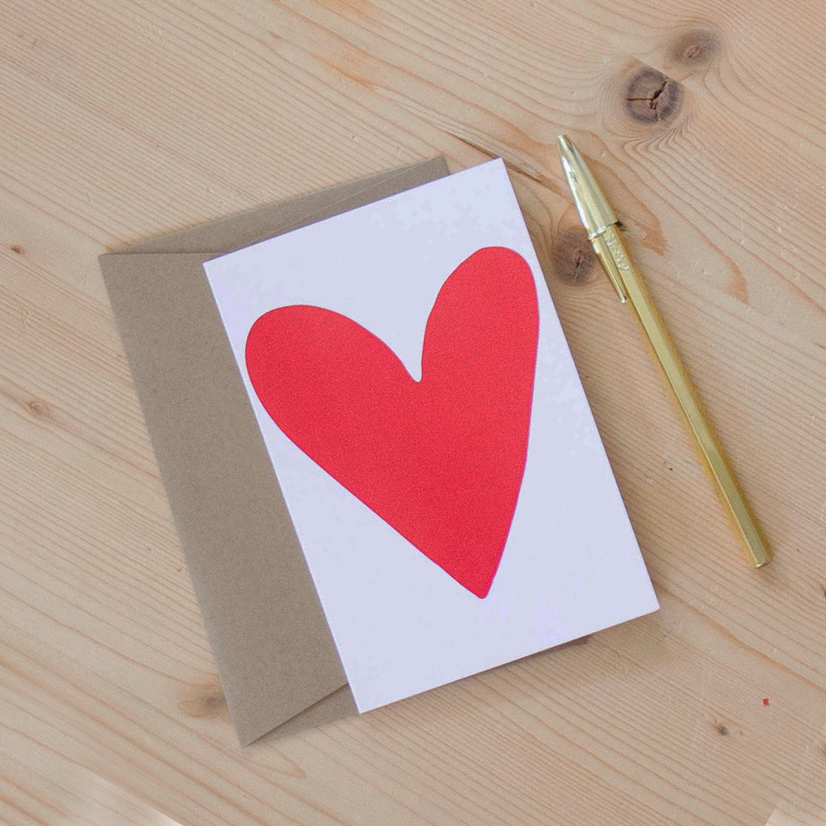 Postal Valentines Red Heart