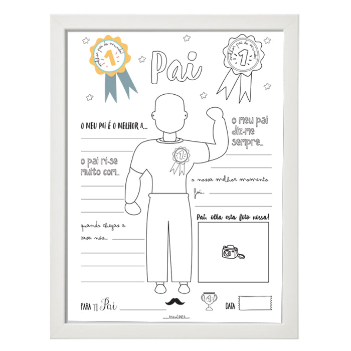 Poster A3 Interativo Super Pai