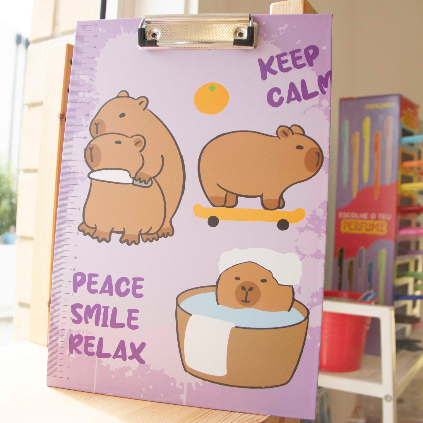 Prancheta A4 Capivara Lilás