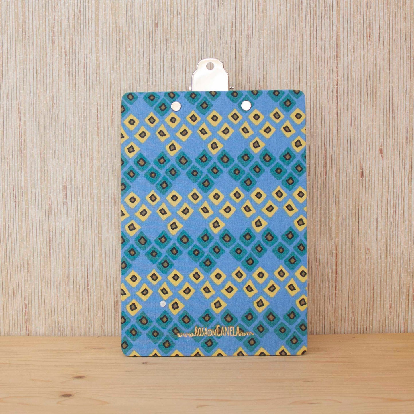 Prancheta A5 Tecido Tribal Blue