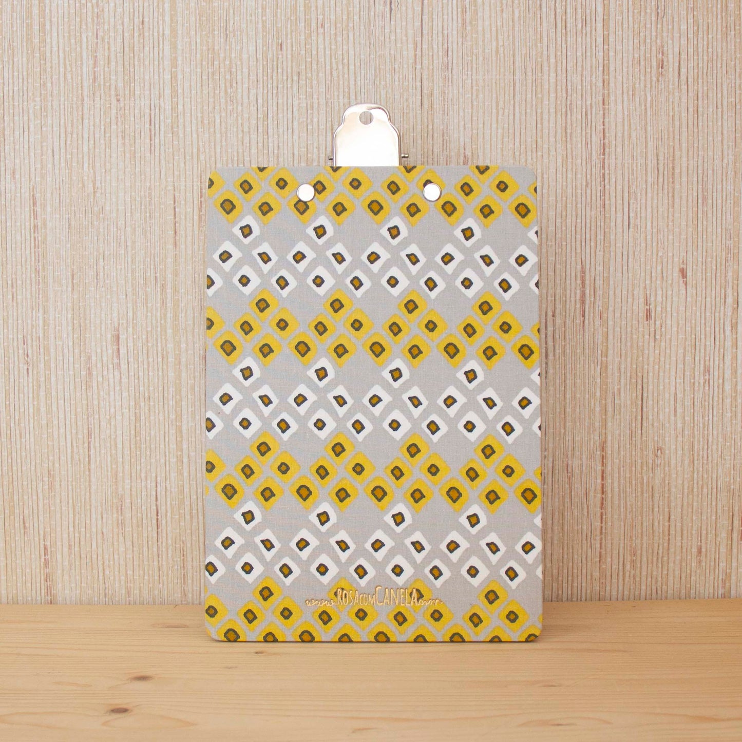 Prancheta A5 Tecido Tribal Yellow