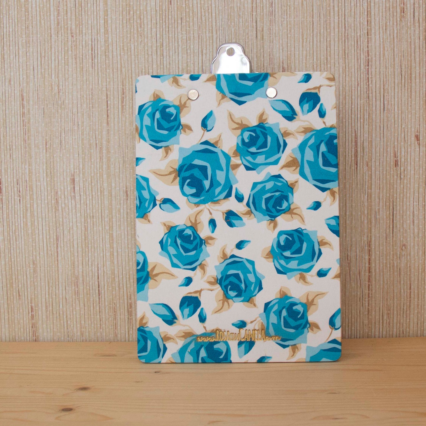 Prancheta A5 Tecido Blue Flowers