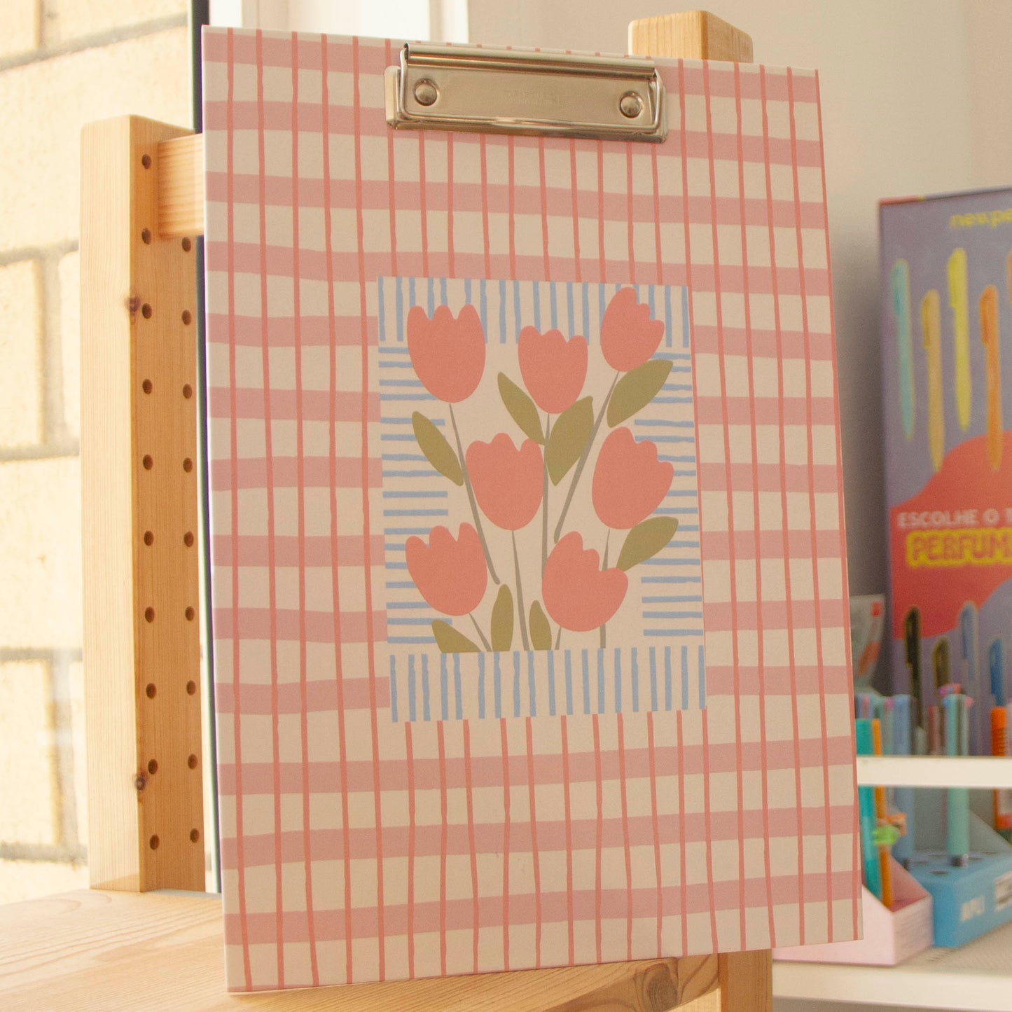 Prancheta A4 RCC FLOWERS PINK