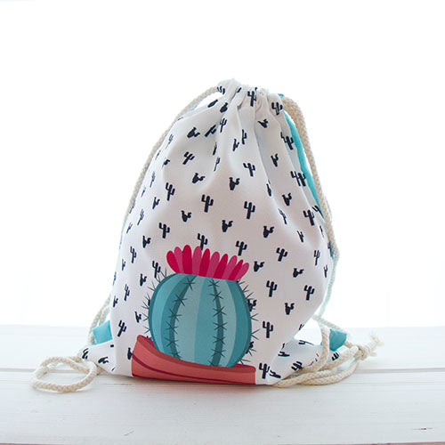 Mochila de Cordões Small 27x37 Cactus King