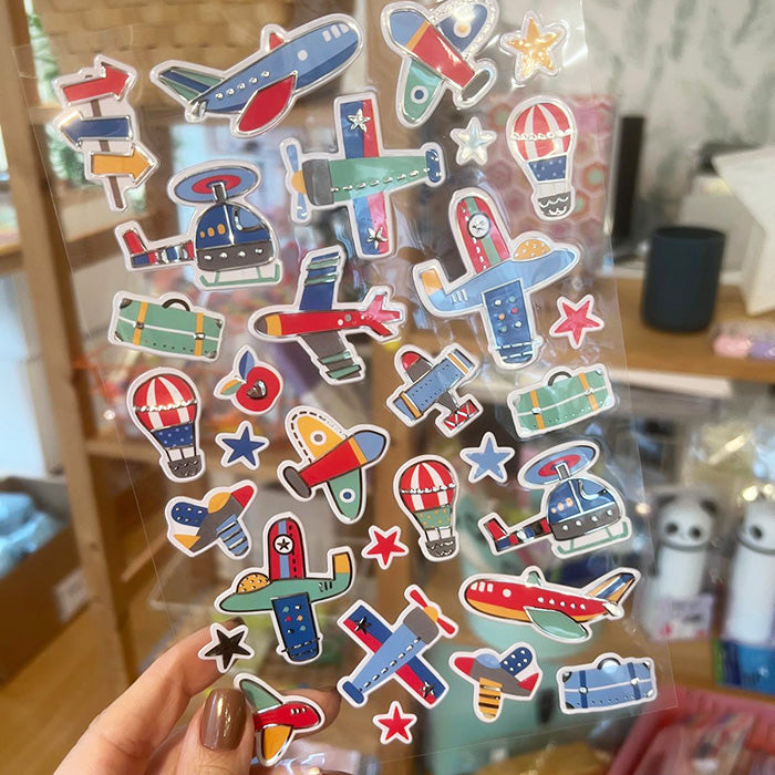Stickers A5 c/relevo Aviões