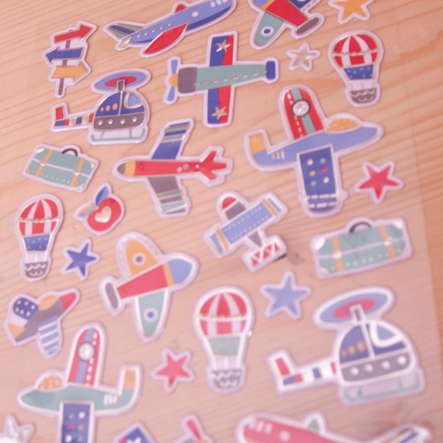 Stickers A5 c/relevo Aviões