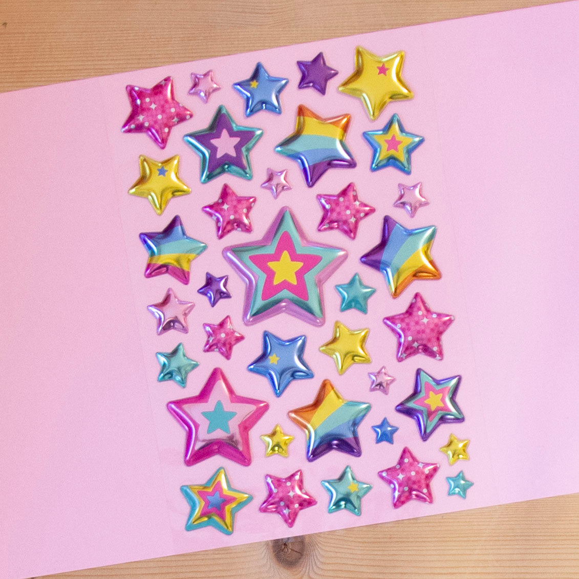 Stickers A5 c/relevo Estrelas